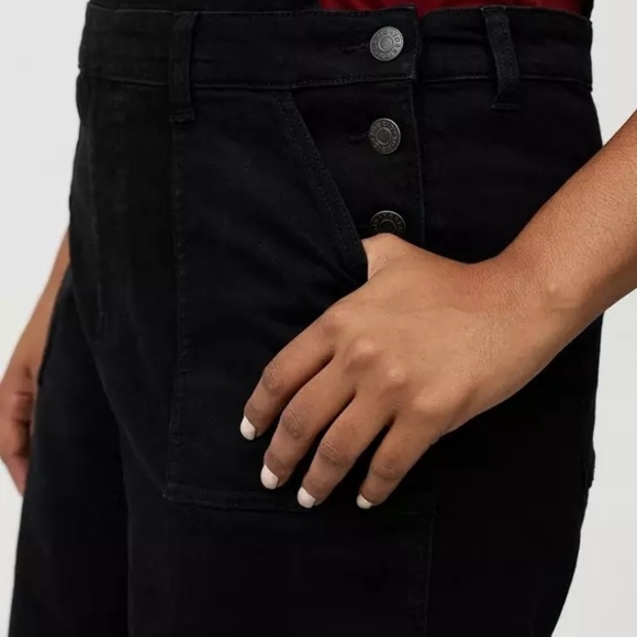 NWT Torrid Black Wide-Leg Denim Overall- Size 16R - Picture 5 of 14